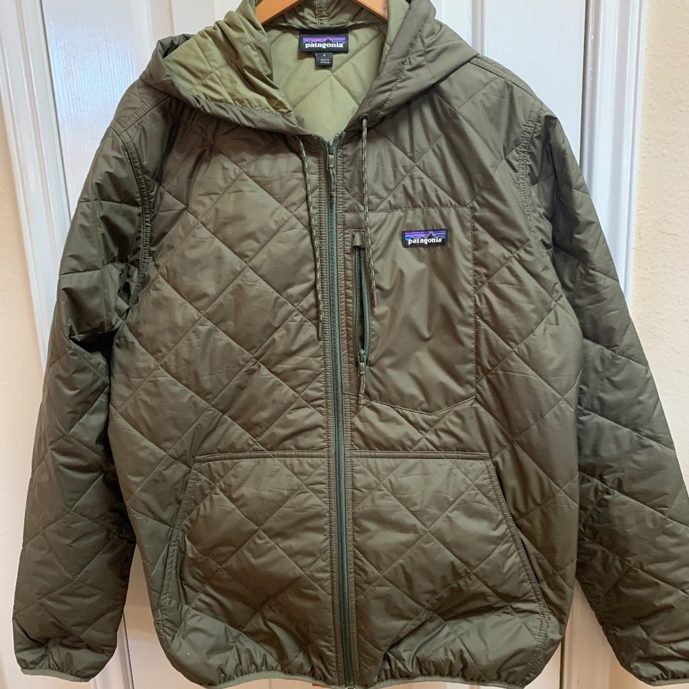 PATAGONIA PUFFER  STY27610SP22 Raptor Brown full zip hoodie jacket men’s Large